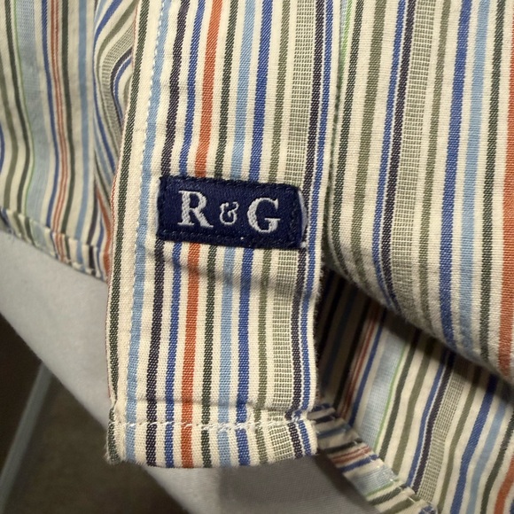 Robert Graham R&G‎ Vintage Stripe Button Shirt L Y2K Multi Color - Picture 5 of 8